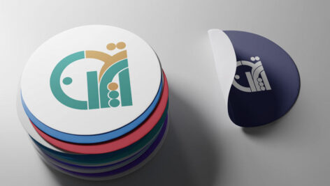 موکاپ لیبل دایره ای