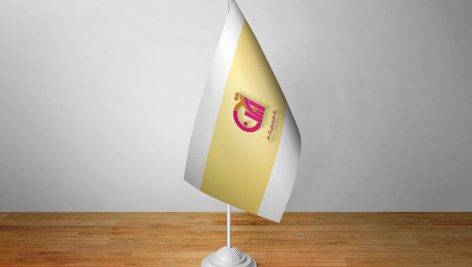 دانلود موکاپ پرچم رومیزی – پرچم تشریفات