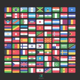 فایل لایه باز پرچم کشورها