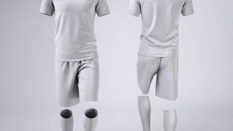 موکاپ لباس فوتبال ورزشی شامل ۵ مدل