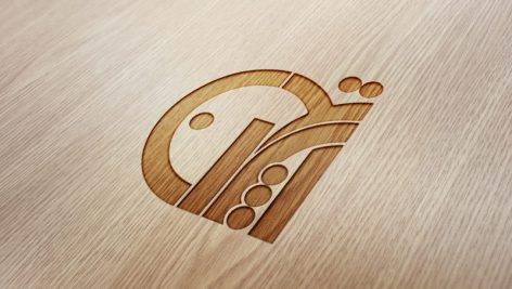 موکاپ لوگو روی چوب بصورت رایگان – موکاپ چوبی