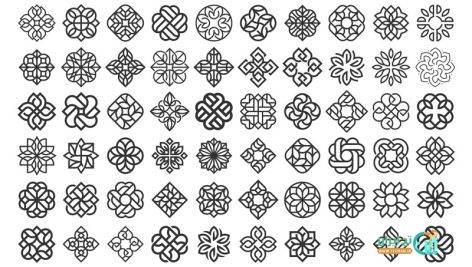 مجموعه لوگوی گل یا ماندالا (۶۰ لوگو)